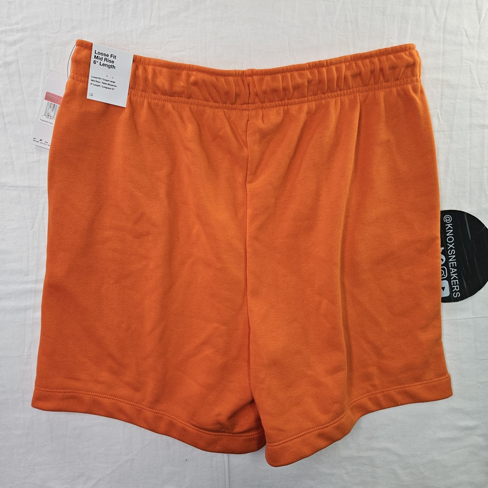 Nike WNBA Basketball Sweat Shorts Orange Mid Rise HF6475 820 Women's Size Large thumbnail 7