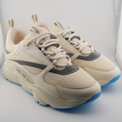 Dior B22 'Cream Light Blue' Leather Mesh Sneaker Men 11