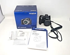 Olympus SP-590UZ 12.0MP 26X Zoom Wide 26mm Digital Camera w/ 2GB card and box