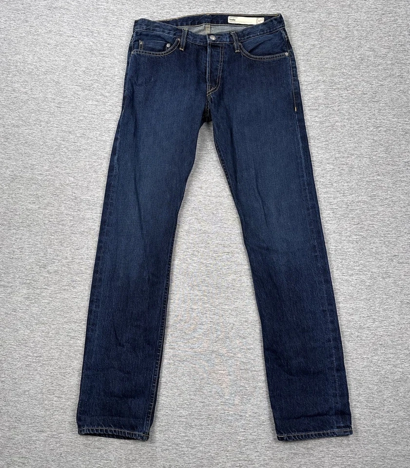 Jeans Deus Ex Machina Para Hombres 34x34 Borde Azul Denim Japonés Isola Hecho en EE. UU. Foto 2 de 4