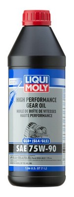 LIQUI MOLY 20012 Gear Oil; High Performance; Single; 1 Liter Bottle; SAE 75W-90;