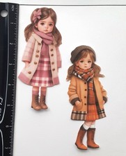 Lot of 2 Young Girls Winter Coats Dresses Bow SINGLE LAYER Embellishments 793