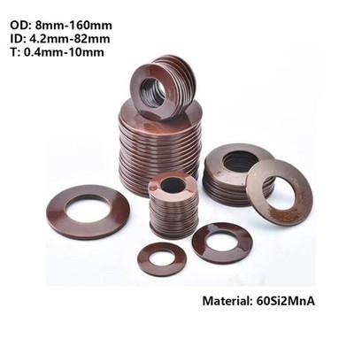 Belleville Spring Compression Washer Disc Springs OD 8mm-160mm ID 4.2mm-82mm