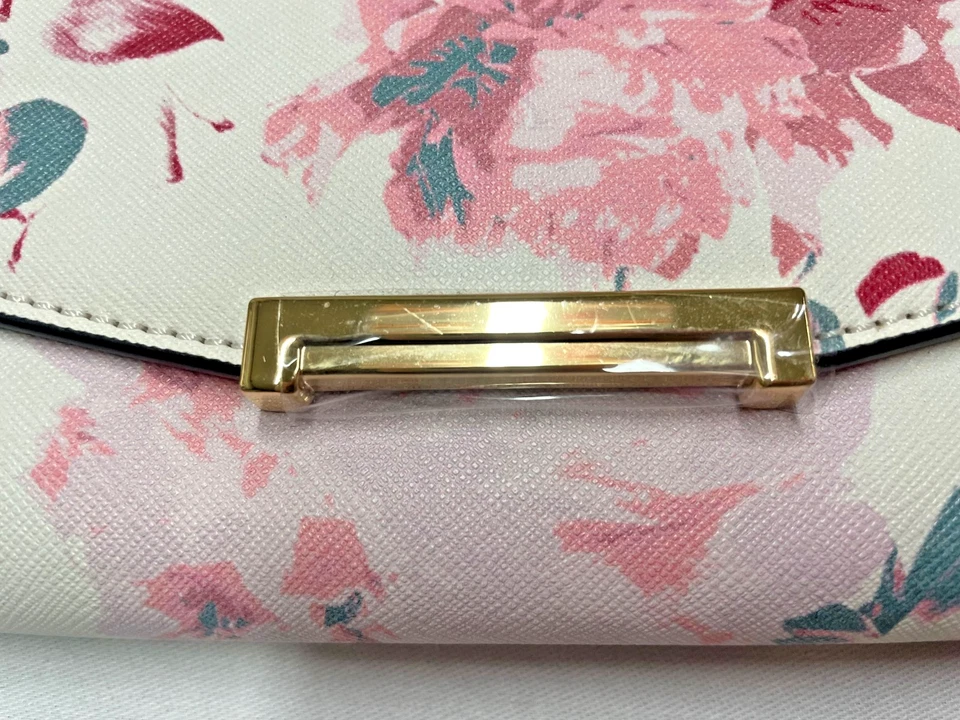 Bolsa Ivanka Trump Clutch/Over The Shoulder - Creme com estampa floral - Linda! - Imagem 2 de 4
