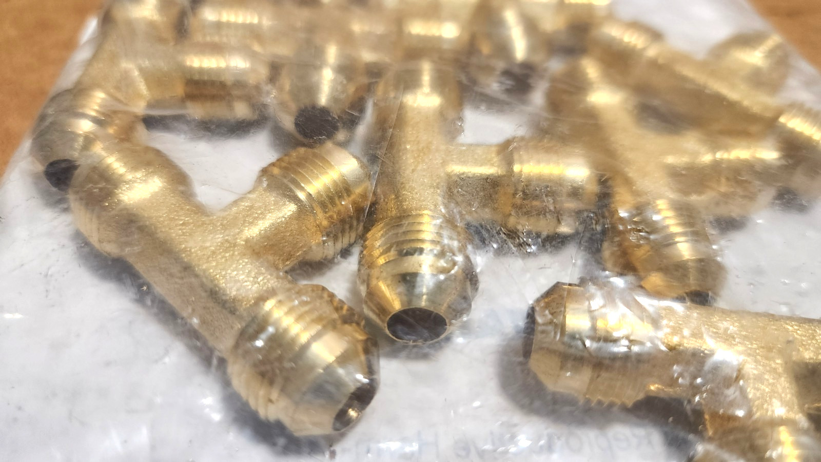 3/8" Brass Flare Tee Anderson Metals 311284982 404 (Qty 10)