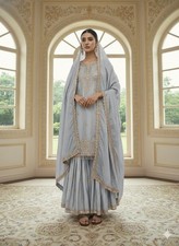 SALWAR KAMEEZ PAKISTANI INDIAN WEDDING PARTY WEAR DRESS BOLLYWOOD SUIT SHARARA