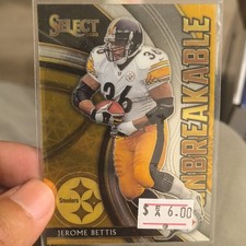 Panini 2020 Select Unbreakable Jerome Bettis #U12 Steelers NFL Insert Card