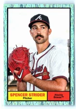 2024 Topps Archives #5 Spencer Strider Aqua Sparkle Foilboard #/75