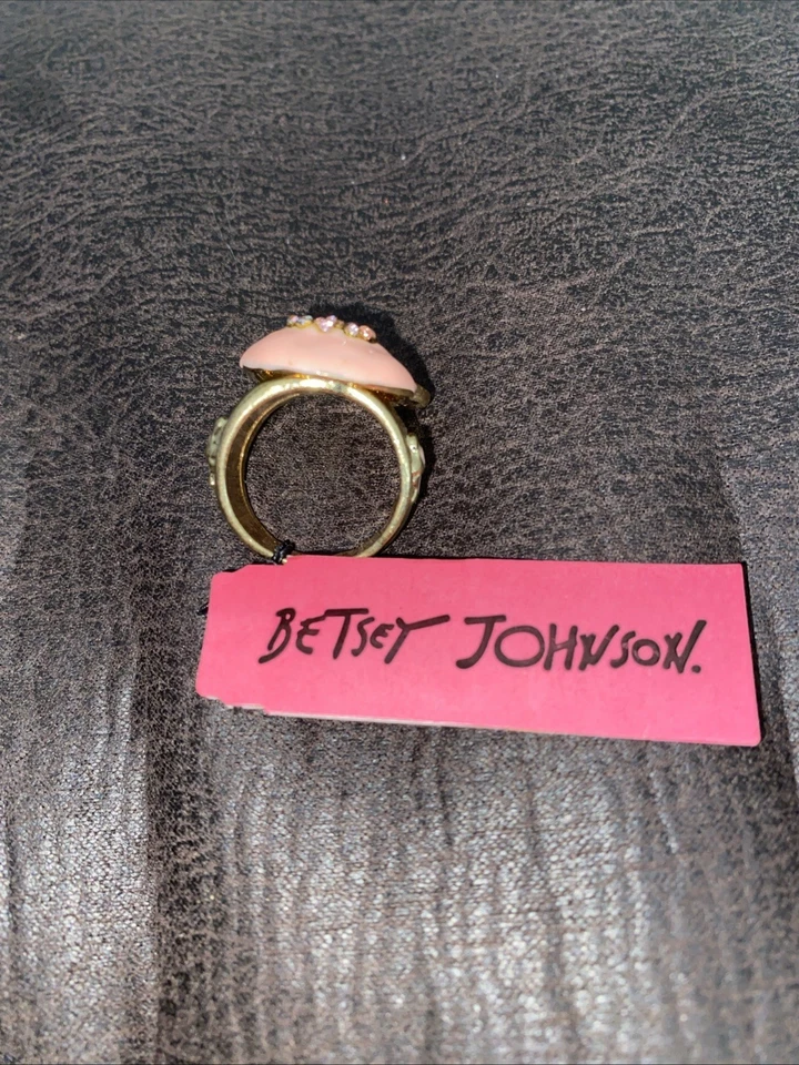 Винтажный - новый с Ярлыками Betsey Johnson мини Critters кристалл кольцо свинья принцесса заявление - Изображение 4 из 4