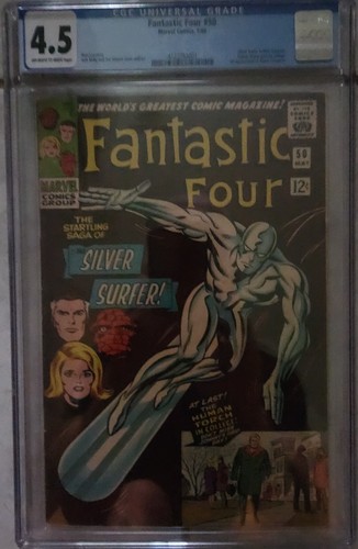 Fantastic Four #50 CGC 4.5 Key 1st Wyatt Wingfoot App Galactus Vs Surfer 1966