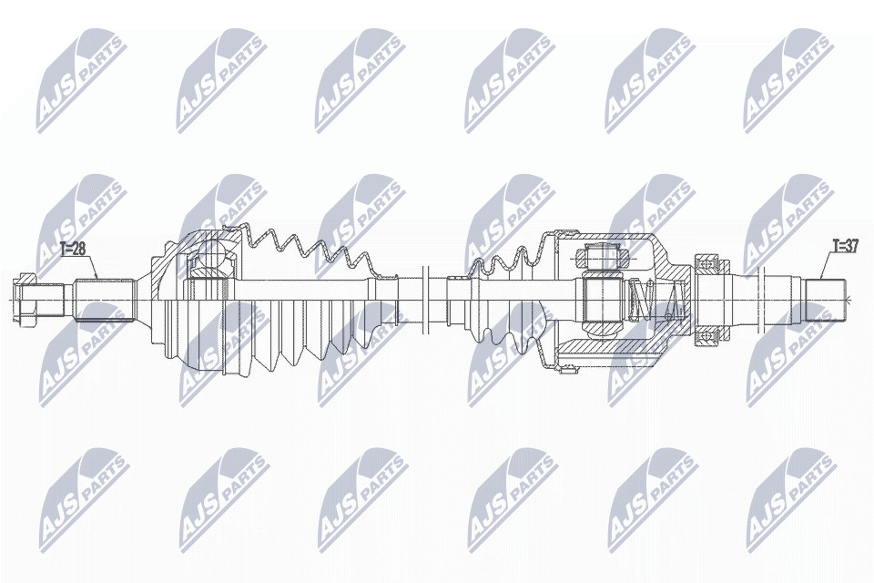 N.T.Y. NPW-PE-089.NTY Drive Shaft for CITROËN,PEUGEOT