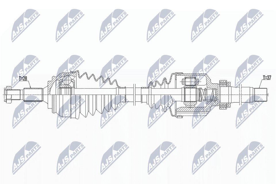 N.T.Y. NPW-PE-089.NTY Drive Shaft for CITROËN,PEUGEOT