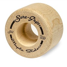 Sure Grip Wood Maple Slider Roller Skate Wheels Set of 8, 48mm x 31mm 