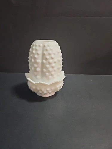 Vintage Fenton Milk Glass Hobnail Fairy Lamp
