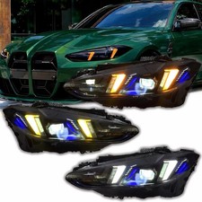 Bmw G22 G82 G80 M3 M4 Headlights Snake Eyes Triple Color Led Bmw G22 G82 G80 M3 M4 Headlights Snake Eyes Triple Color Led