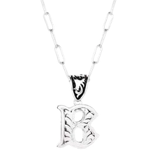 Montana Silversmith Ladies Western Silver Initial Necklace NC6096-B