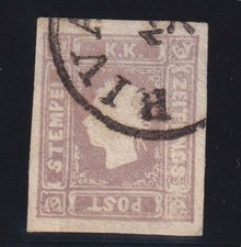 1858 AUTRICHE JOURNAUX 1 K. LILAS GRIS CERTIFIÉ RAYBAUDI