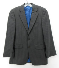 Charles Tyrwhitt Sport Coat Men 38 Gray Blazer Wool Pinstripe Jacket Classic