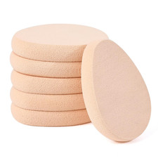 6 PCS Flat Makeup Sponges for Foundation, Beige Foundation Sponge, Beauty Blende