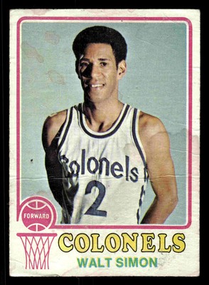 1973-74 Topps #218 Walt Simon - Kentucky Colonels (Low Grade)