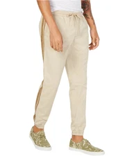 American Rag Mens Side Stripe Casual Jogger Pants, lightbeigebrown, MW x 40L