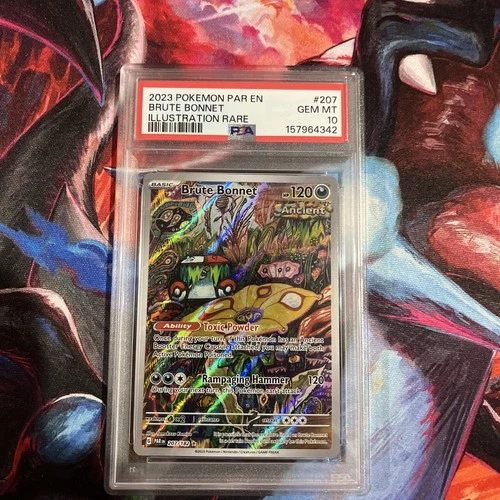 Brute Bonnet 207/182 -- PSA 10 -- Pokemon PAR Paradox Rift Illustration Rare