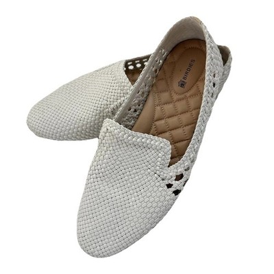 Birdies Shoes Women s 10 The Starling Almond Toe Slip On Flats Cream Preppy