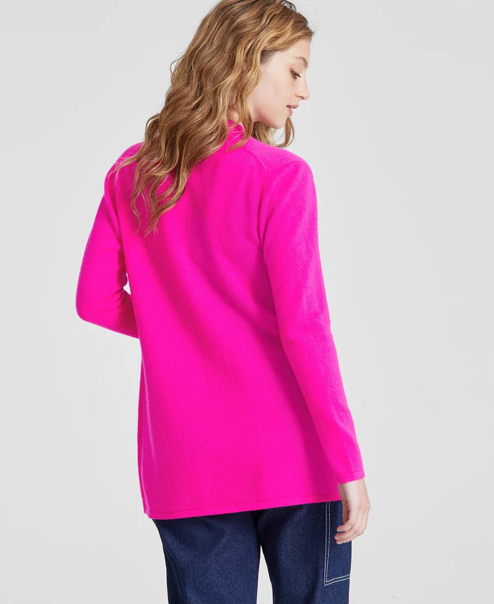 Brown Cardigan Jacket Macys Long Duster Cardigan LX017/ Charter Club Petite  100% Cashmere Duster Sweater Fuchsia Sz - Main Image