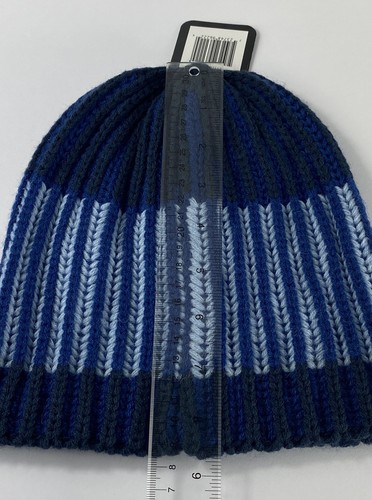 Beanie Hat ACE USA Denver Colorado OSFM Dark Blue Light Blue & Black Stripes NWT - Picture 5 of 7