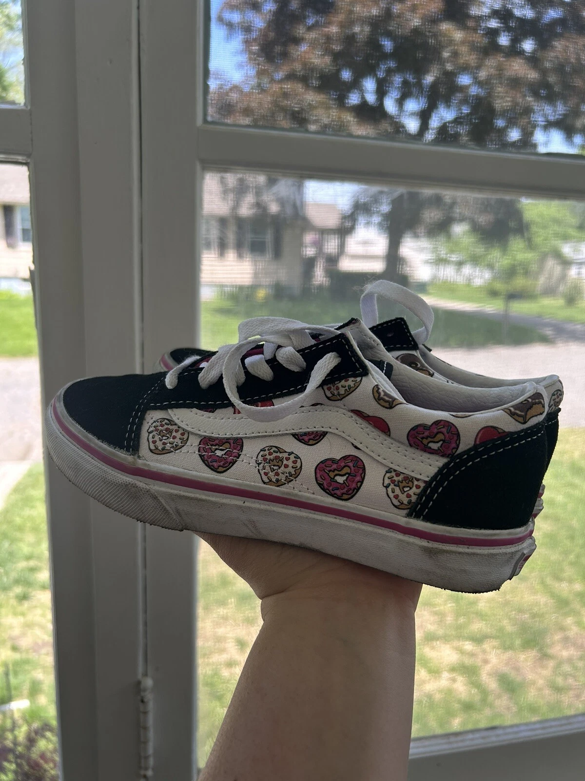 Sneakers da ragazza Vans Oldol Skoo ne inlle pellesciata scamo cuoreella ciambe t