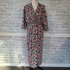 Vintage Claire's Rose Cotton Floral Robe Sleepwear Cottagecore Feminine Romantic
