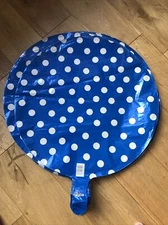 Anagram Foil balloon-  Fill With Air / Helium Polka dot Pattern Blue Colour