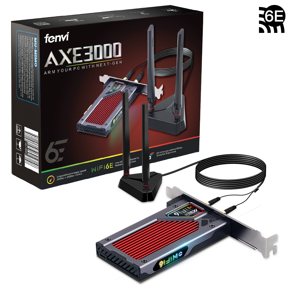 PCI-E WiFi 6E RGB Gaming Desktop AX210 WiFi Card Bluetooth5.3