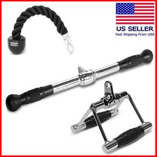Single Tricep Rope Double D Pull Down Press Cable Attachment Gym Exercise 3 PCs
