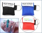 Red Emergency CPR Face Mask Cover Shield First Aid Resuscitation KeyRing Chain