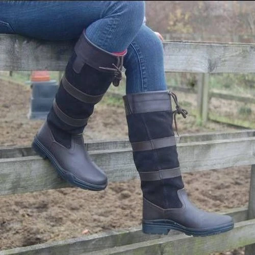 COUNTRY LEATHER RIDING BOOTS KTY Equestrian Ladies Waterproof Wide SALE cheap - Image 4 of 4