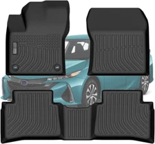 All Weather Floor Mats for 2016-2022 Toyota Prius 3D TPE Rubber Liner 3pcs Set
