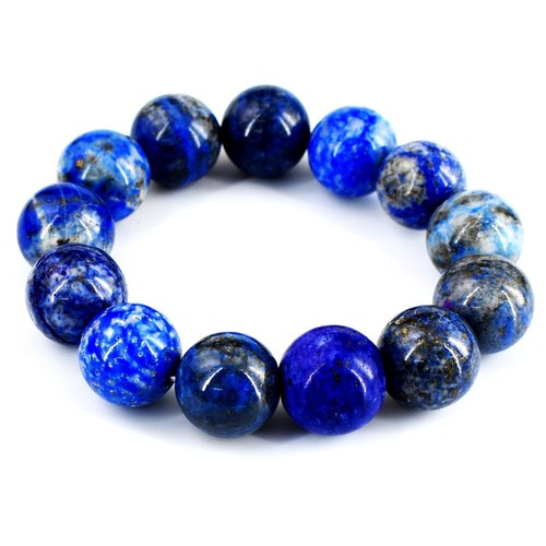 427.Cts Wonderful Amazing Lapis Lazuli Stretchable Bracelet Beaded VK 36 E692 - Picture 2 of 3