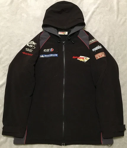 Speer Racing elf Arlen Ness RARE mens Black Motorsport Softshell Jacket size L image 2