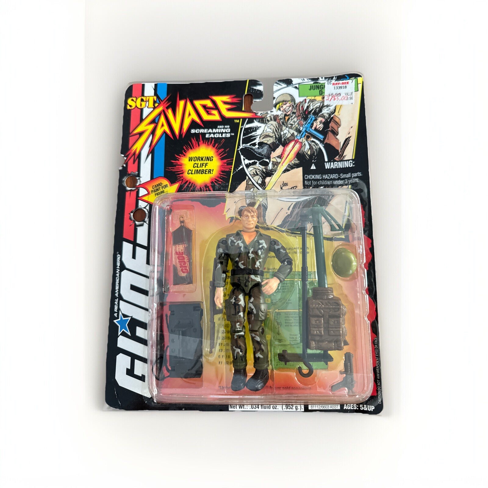 GI Joe 1994 Jungle Camo D-Day Sgt Savage Hasbro New Unopened Sealed Vintage
