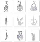 925 Sterling Silver Fashion Charm Pendant Italian Jewellery Gift Various designs