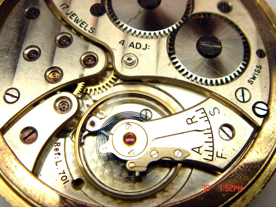 TAVANNES 17J MANUAL WIND ENAMEL & 14K SOLID GOLD 46MM SWISS MADE POCKET WATCH - Image 3 of 4