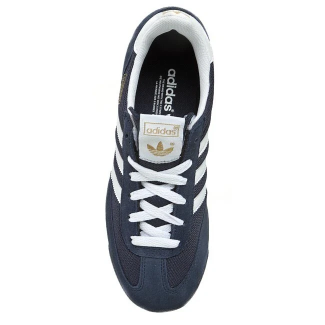 Scarpe da ginnastica Adidas dragon Originals UK taglia 8 - 12 G50919 NAVY/BIANCO/METGOLD - Immagine 3 di 4