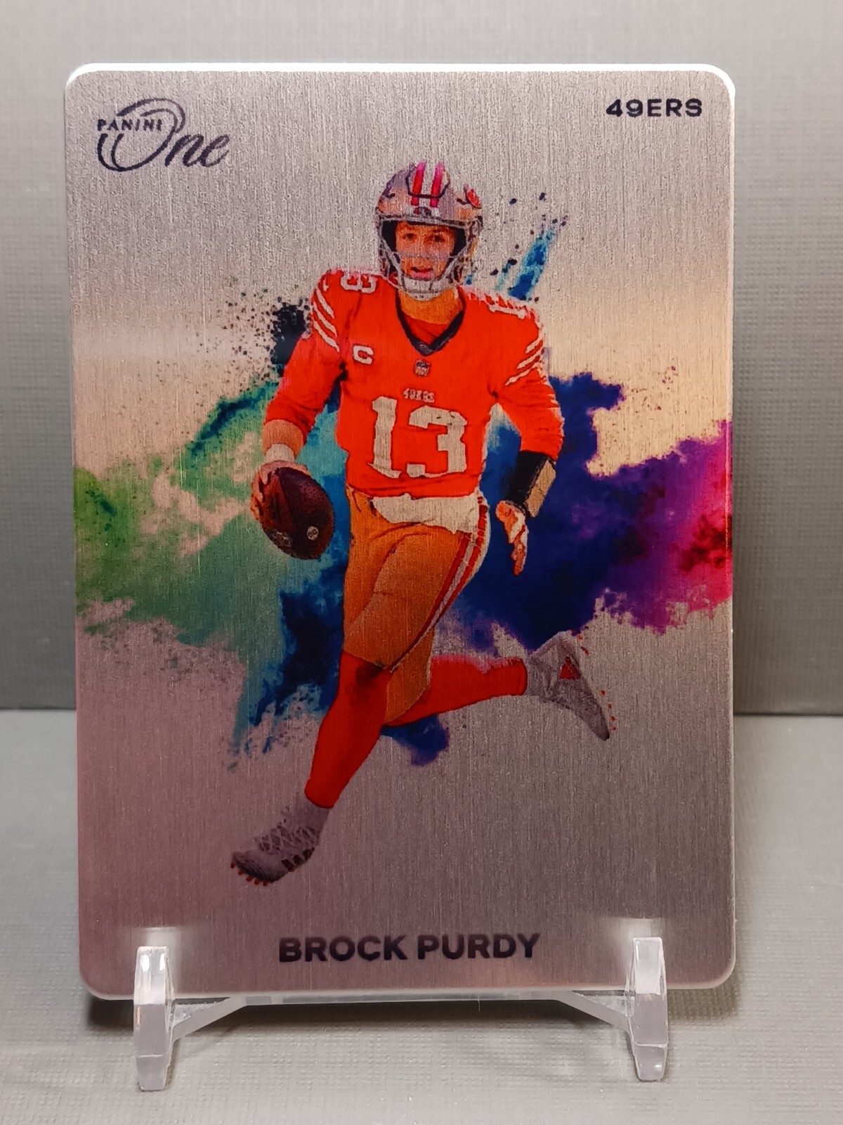 2023 PANINI ONE BROCK PURDY CASE HIT METAL COLOR BLAST SSP RARE CARD