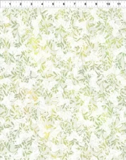 White Unicorns on Green Vines Fabric BY THE HALF YARD by Yenter In the Beginning