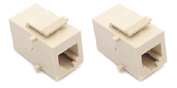 Beige RJ11/RJ12 Phone Keystone Jack F/F (2 Pack)