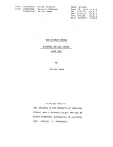 Classic Script The Bionic Woman Fembots in Las Vegas Richard Anderson Notes copy
