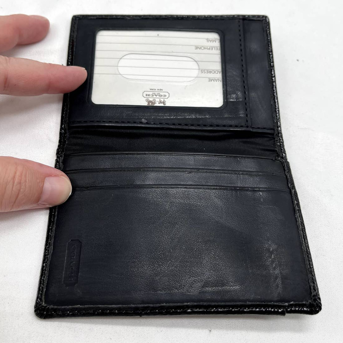 Coach ID Card Wallet Black C Gem