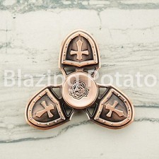 Crusader Tri Spinner Fidget Hand Figet Desk Toy Focus EDC ADHD -NEW-  USA  Copper