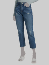  248 Frame Women's Blue Ripped High Waist Cropped Denim Jeans Pants Size 27